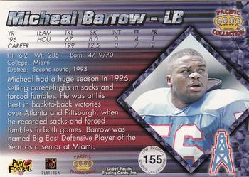 1997 Pacific Crown Collection #155 Micheal Barrow Back
