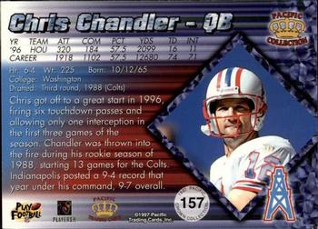 1997 Pacific Crown Collection #157 Chris Chandler Back