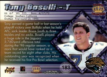 1997 Pacific Crown Collection #183 Tony Boselli Back