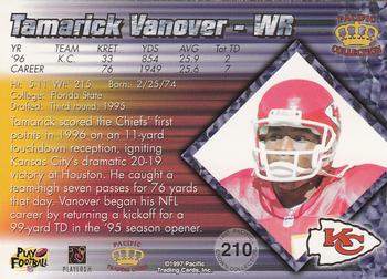 1997 Pacific Crown Collection #210 Tamarick Vanover Back