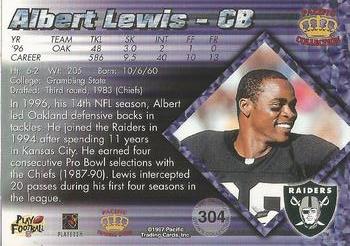1997 Pacific Crown Collection #304 Albert Lewis Back