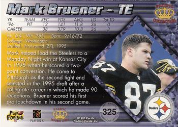 1997 Pacific Crown Collection #325 Mark Bruener Back