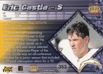 1997 Pacific Crown Collection #353 Eric Castle Back