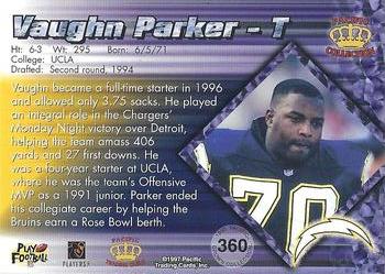 1997 Pacific Crown Collection #360 Vaughn Parker Back