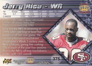 1997 Pacific Crown Collection #375 Jerry Rice Back