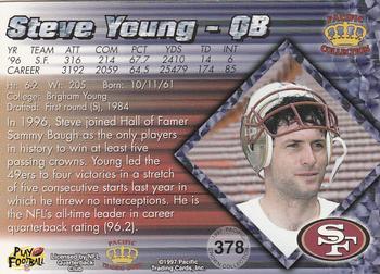 1997 Pacific Crown Collection #378 Steve Young Back