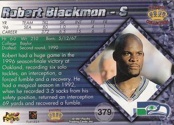 1997 Pacific Crown Collection #379 Robert Blackmon Back