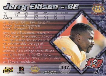 1997 Pacific Crown Collection #397 Jerry Ellison Back