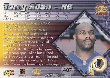 1997 Pacific Crown Collection #407 Terry Allen Back