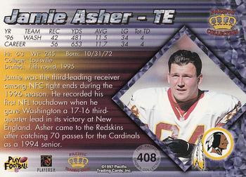 1997 Pacific Crown Collection #408 Jamie Asher Back