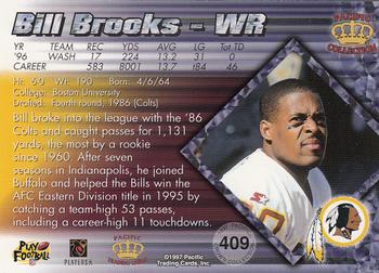 1997 Pacific Crown Collection #409 Bill Brooks Back
