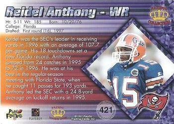 1997 Pacific Crown Collection #421 Reidel Anthony Back