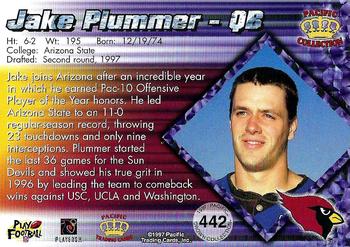 1997 Pacific Crown Collection #442 Jake Plummer Back
