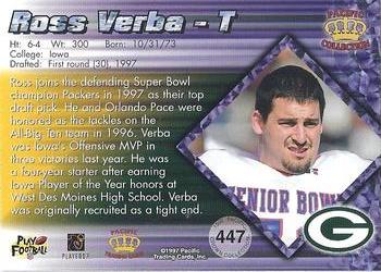1997 Pacific Crown Collection #447 Ross Verba Back