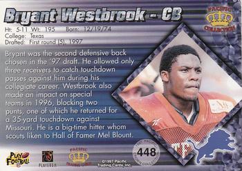 1997 Pacific Crown Collection #448 Bryant Westbrook Back