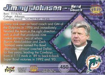 1997 Pacific Crown Collection #450 Jimmy Johnson Back