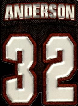 1997 Pacific Crown Collection - Big Number Die Cuts #1 Jamal Anderson Front