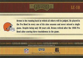 2005 Playoff Contenders - Legendary Contenders Blue #LC-10 Jim Brown Back