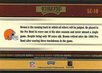 2005 Playoff Contenders - Legendary Contenders Green #LC-10 Jim Brown Back