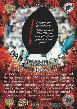 1997 Pacific Crown Collection - Card Supials #20 Dan Marino Back