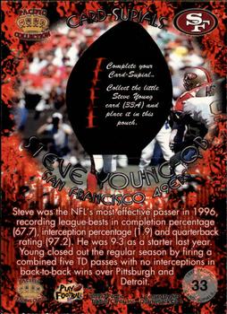 1997 Pacific Crown Collection - Card Supials #33 Steve Young Back