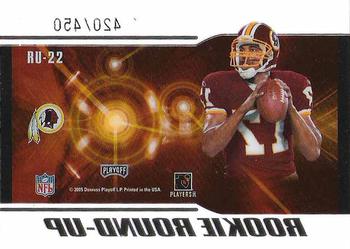 2005 Playoff Contenders - Rookie Round Up #RU-22 Jason Campbell Back