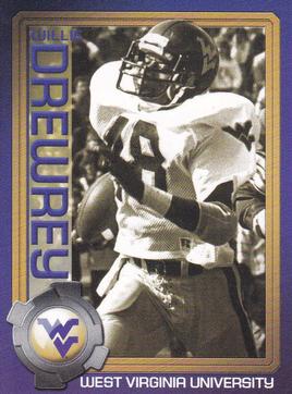 2003 West Virginia Mountaineers Greats Program Cards #NNO Willie Drewrey Front