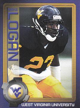 2003 West Virginia Mountaineers Greats Program Cards #NNO Mike Logan Front