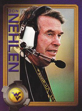 2003 West Virginia Mountaineers Greats Program Cards #NNO Don Nehlen Front