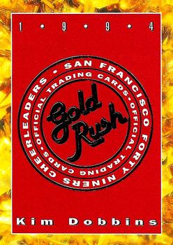 1994 Gold Rush San Francisco Forty Niners Cheerleaders #NNO Kim Dobbins Back