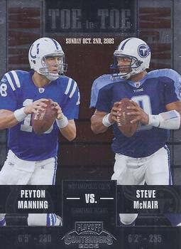 2005 Playoff Contenders - Toe to Toe #TT-11 Peyton Manning / Steve McNair Front