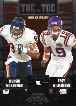 2005 Playoff Contenders - Toe to Toe #TT-15 Muhsin Muhammad / Troy Williamson Front
