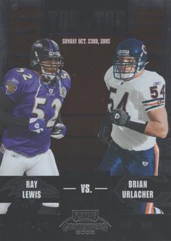 2005 Playoff Contenders - Toe to Toe #TT-20 Ray Lewis / Brian Urlacher Front