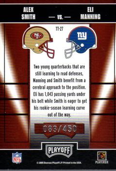 2005 Playoff Contenders - Toe to Toe #TT-27 Alex Smith / Eli Manning Back