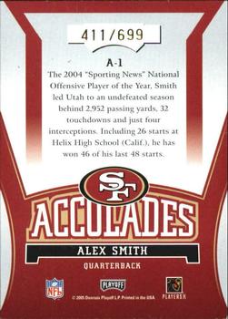 2005 Playoff Honors - Accolades #A-1 Alex Smith Back