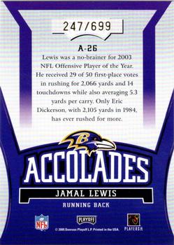 2005 Playoff Honors - Accolades #A-26 Jamal Lewis Back