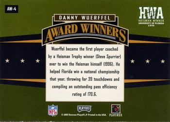 2005 Playoff Honors - Award Winners #AW-4 Danny Wuerffel Back