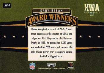2005 Playoff Honors - Award Winners #AW-7 Gary Beban Back