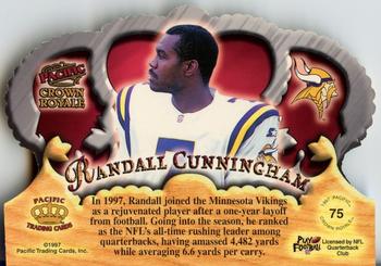 1997 Pacific Crown Royale #75 Randall Cunningham Back