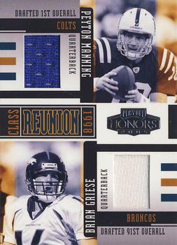 2005 Playoff Honors - Class Reunion Materials #CR-3 Peyton Manning / Brian Griese Front