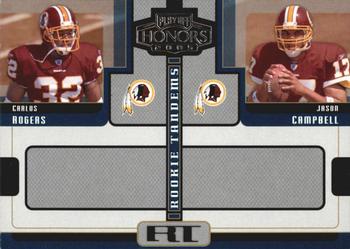 2005 Playoff Honors - Rookie Tandem #RT-9 Carlos Rogers / Jason Campbell Front