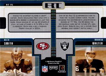 2005 Playoff Honors - Rookie Tandem #RT-15 Alex Smith / Andrew Walter Back