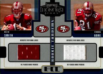 2005 Playoff Honors - Rookie Tandem Jerseys #RT-1 Alex Smith / Frank Gore Front