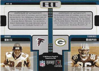 2005 Playoff Honors - Rookie Tandem Jerseys #RT-8 Roddy White / Terrence Murphy Back
