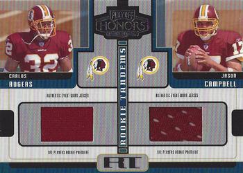 2005 Playoff Honors - Rookie Tandem Jerseys #RT-9 Carlos Rogers / Jason Campbell Front