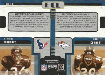 2005 Playoff Honors - Rookie Tandem Jerseys #RT-14 Vernand Morency / Maurice Clarett Back