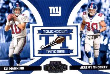 2005 Playoff Honors - Touchdown Tandems #TT-15 Eli Manning / Jeremy Shockey Front