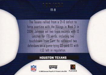 2005 Playoff Honors - Touchdown Tandems Foil #TT-9 David Carr / Andre Johnson Back