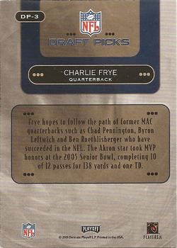 2005 Playoff Prestige - Draft Picks #DP-3 Charlie Frye Back