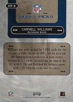 2005 Playoff Prestige - Draft Picks #DP-6 Carnell Williams Back